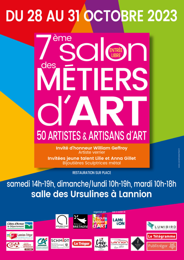 Affiche officielle salon des Métiers d'Art des Ursulines de Lannion 2023