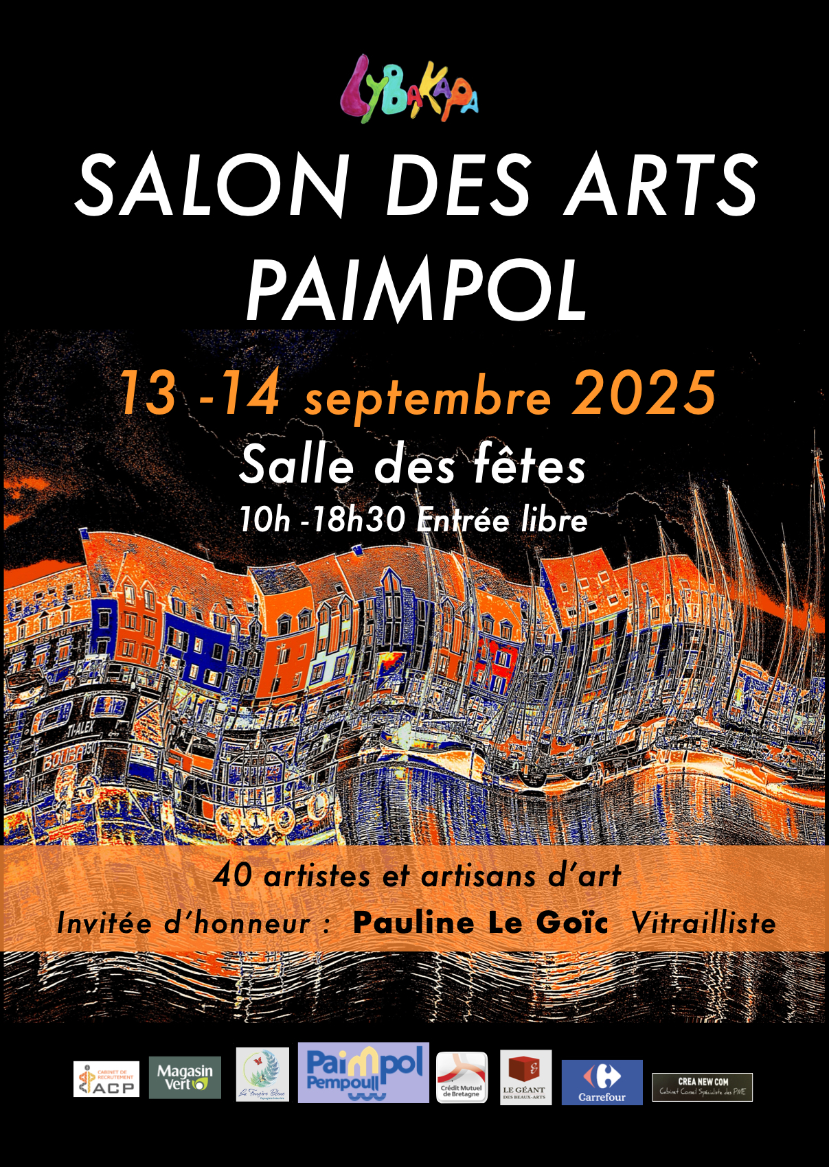 affiche pour le salon des arts de Paimpol organisé par association Lybakapa