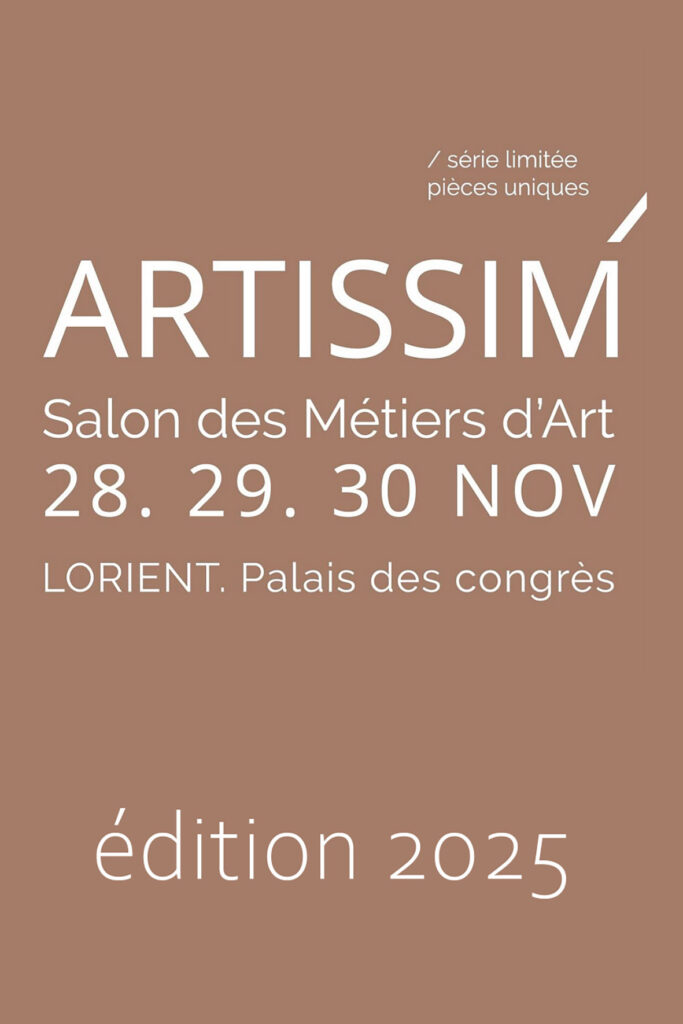 Affiche du salon des Métiers d'Art de Lorient, Artissim' novembre 2025