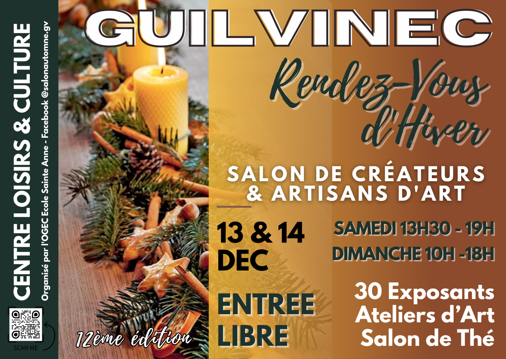 Affiche pour le  salon de créateurs et artisans, rendez-vous d'hiver 2026 au Guilvinec