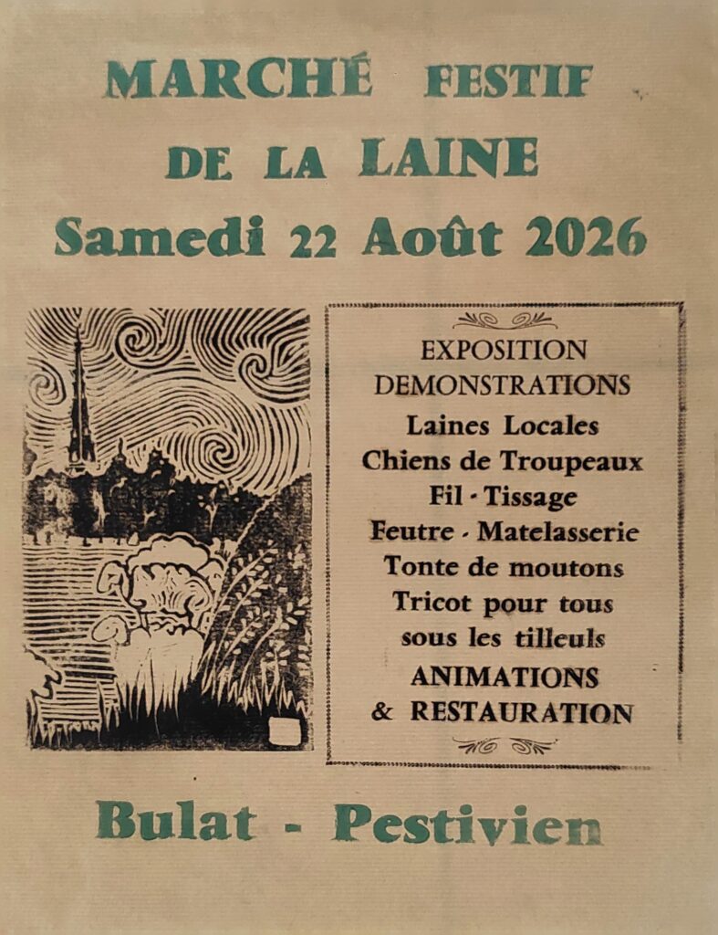 Affiche officielle Marché festif de la laine de Bulat Pestivien 2026